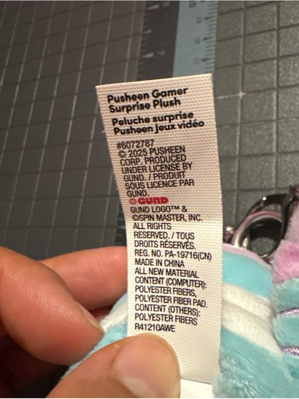 Pusheen Gamer Surprise Plush - Aqua, Pink & Lavender